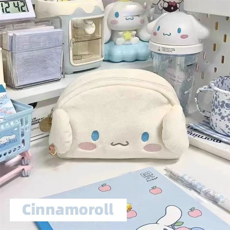 

Cinnamoroll Plush Pencil Case Cute Cartoon Large Capacity Fashion Student Stationery Storage Bag Girl&Child Holiday Gifts
