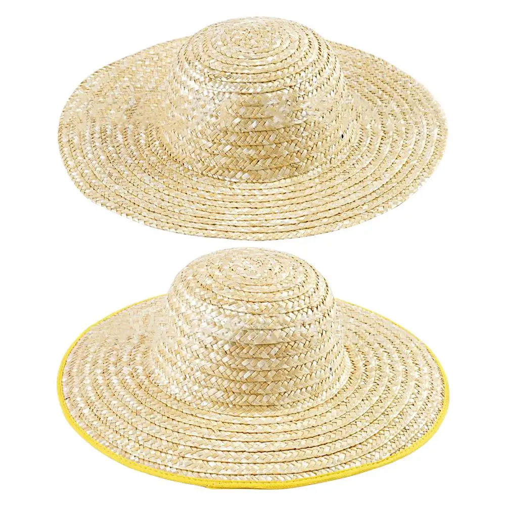 Women Men Straw Hat Big Brimmed Anti UV Sunshade Hat Outdoor Camping Fishing Hat UV Beach Hats Summer Floppy Hat