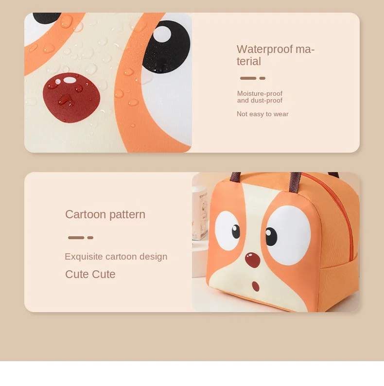 Cartoon Mittagessen Tasche Tragbare Nette Pet Mittagessen Tasche Oxford Tuch Verdickte Isolierung Tasche Frische Handheld Eis Pack Lunch Box Tasche – Detail 7