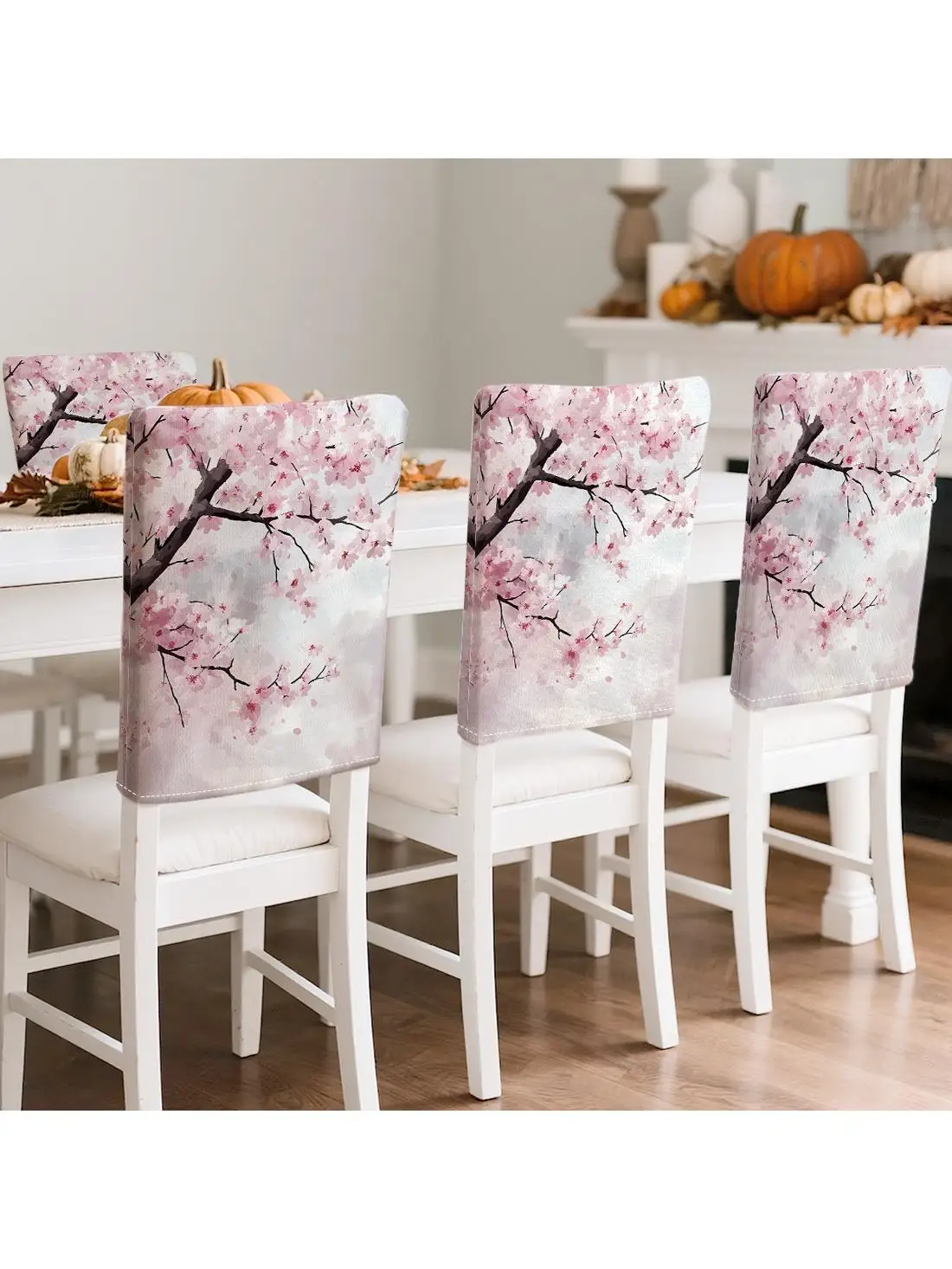 4 pièces/ensemble 45x55cm fleur de cerisier housse de chaise décoration de Table salle à manger siège chaise couvre salle à manger Bar fête Banquate