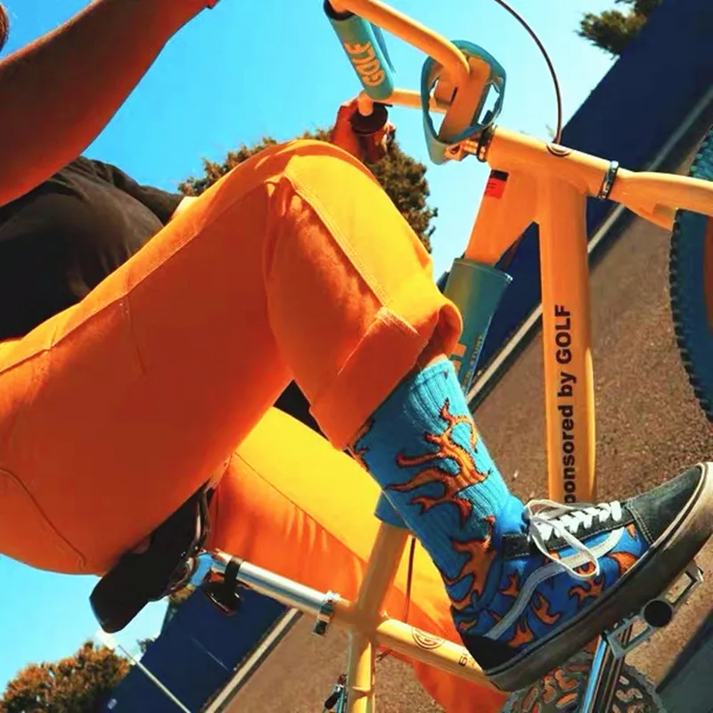 Chaussettes de travail en coton pour hommes, chaussettes de sport longues et respirantes, chaussettes décontractées pour hommes, chaussettes de vélo