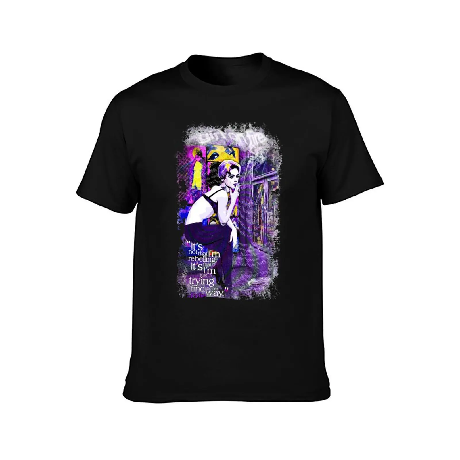 Edie Sedgwick. Warhol. Factory Girl. NYC. The Factory. Pop Art. Legend. Femme Fatale. T-Shirt, Summer Casual Cotton Tee