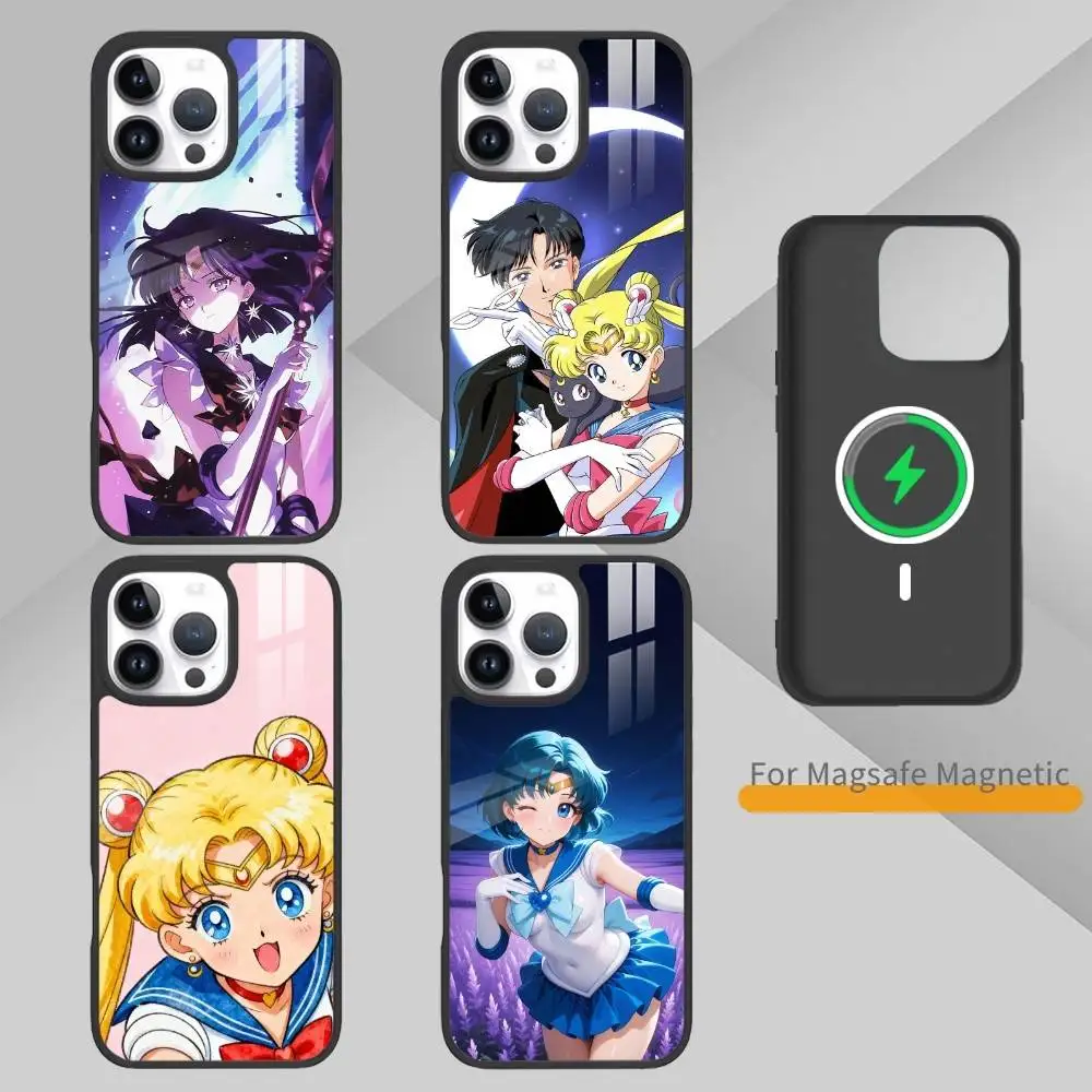 

Cartoon Y-Sailor Moon Phone Case For iPhone 17,16,15,14,13,Pro,Max,Plus,Magnetic For Magsafe Wireless Charging