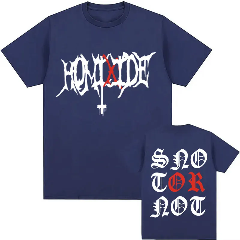 HOMIXIDE Gang Snot or Not Graphics Print Tee Shirt Men's Women Hip Hop Rap Harajuku T Shirt Fashion Oversized T-shirt Streetwear image 2