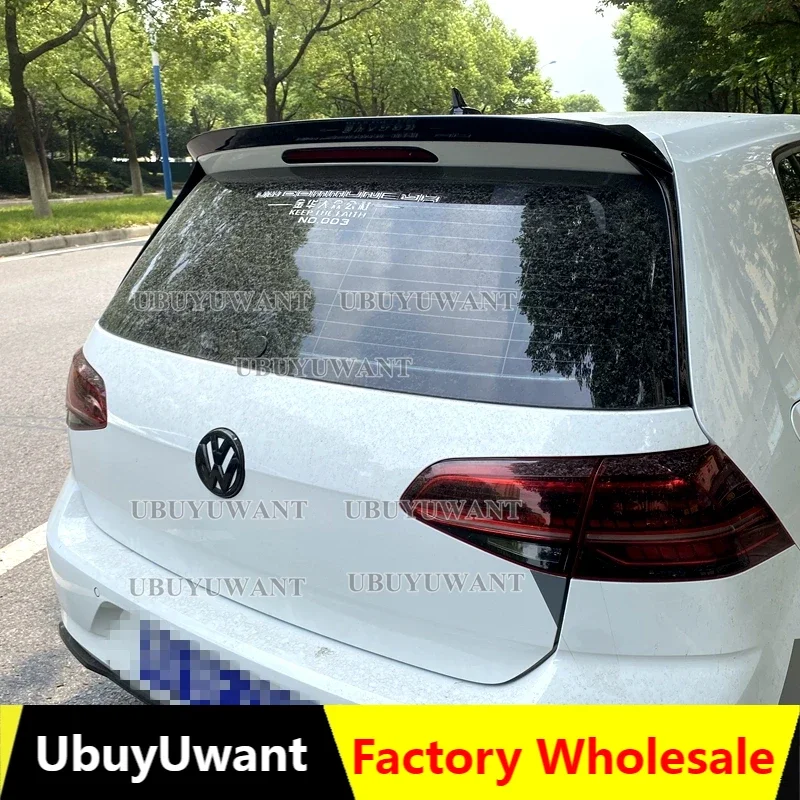 

Новый дизайн стильный спойлер на крышу для Volkswagen Golf MK7 7,5 TSI GTI R GTD задний спойлер из АБС-пластика aleron golf 7 2013-2020