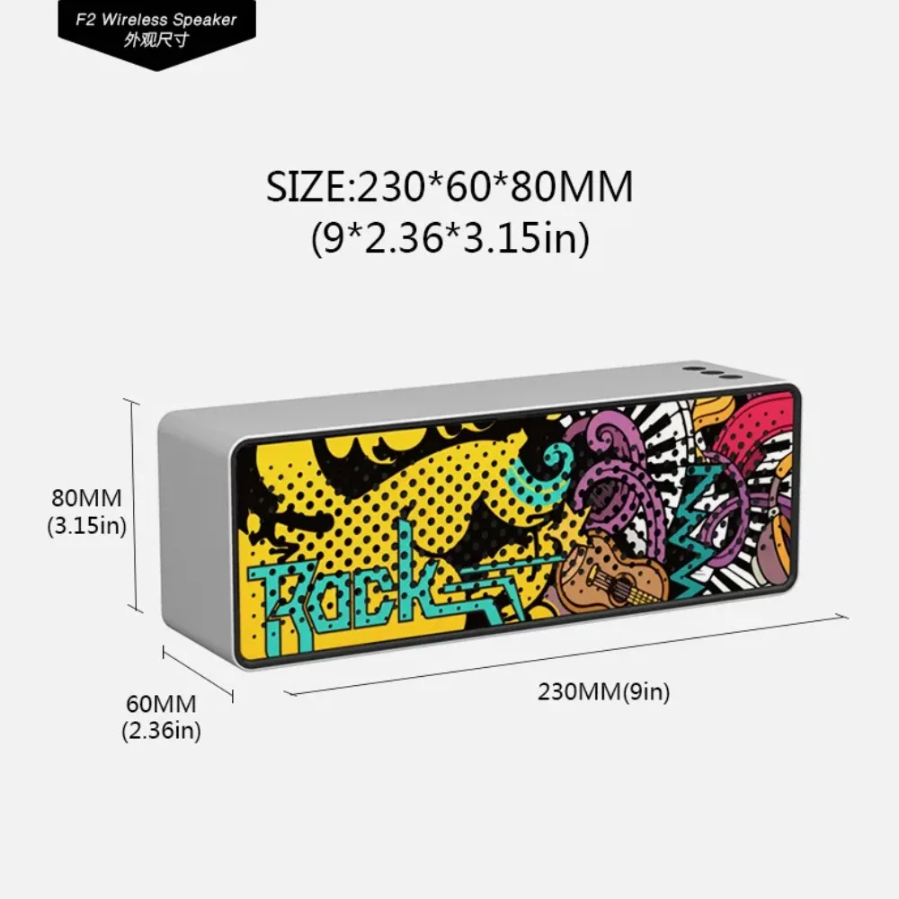 High quality portable bluetooth speaker 10w bluetooth 5.3 2000mAh subwoofer multi-mode connection outdoor sports party 2
