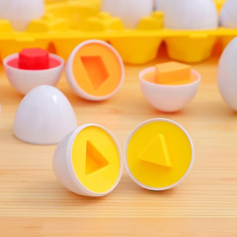 Baby Montessori Educational Toys Smart Eggs Alphabet Letters Shapes Matching Puzzle For Children 1 2 3 Years Toddler Games