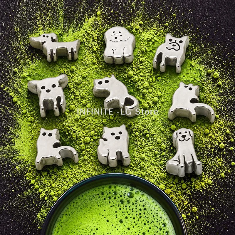 1/2/3Pcs Stainless Steel Animal Shape Matcha Sifter Fine Mesh Anti Caking Tea Tool Accessories For Home Tea Cafe Matcha Prep