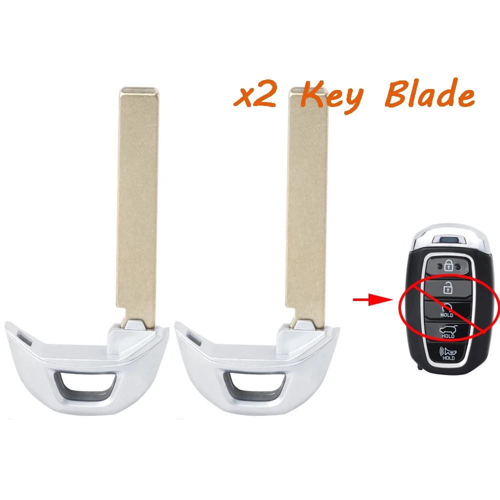 

2 Remote Blank Key Blade for Hyundai Avante Elantra Kona Santa Fe Venue Veloster N Palisade I30 N 2018 19 2020 2021 22 2023 2024