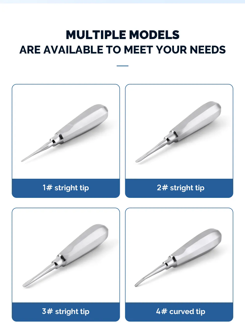 Set AZDENT Dental Zähne Aufzug Chirurgische Zahn Extraktion Werkzeug Gerade Gebogene Edelstahl Zahnmedizin Labor Instrument Zahnärzte – Detail 3