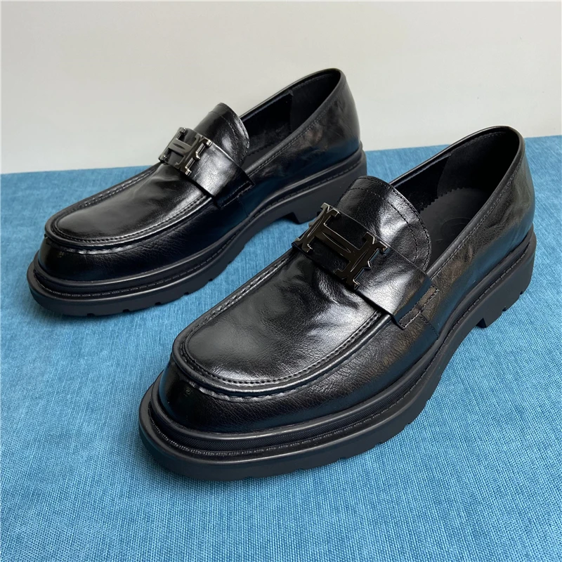 

2023 New Men's Shoes New Business Leather Handmade Casual Shoes