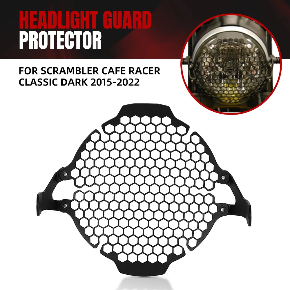 

For Ducati Scrambler Cafe Racer Classic Dark 2015-2022 Motorcycle Headlight Head Light Guard Protector Cover Protection Grill