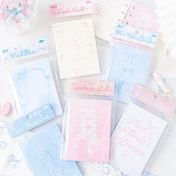 80 Pages Cute Girl Ballet Bow-knot Memo Pad Scrapbooking DIY Kawaii Stationery Non Sticky Notes School Diary Message Memo Paper