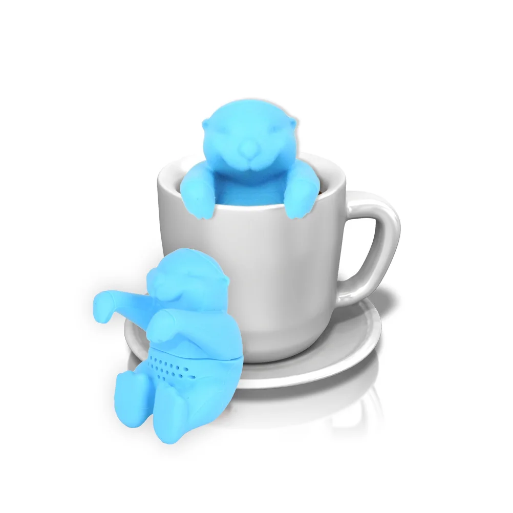 

Cute Sky Silicone Tea Infuser Food Grade Loose Leaf Filter Funny Cartoon Kitchen Gadget Gift Otter Shape Tea Infuser