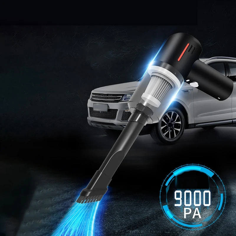 9000Pa Wireless Car Vacuum Cleaner Handheld Auto Vacuum Home & Car Dual Use Vacuum Cleaner With Built-In Battrery