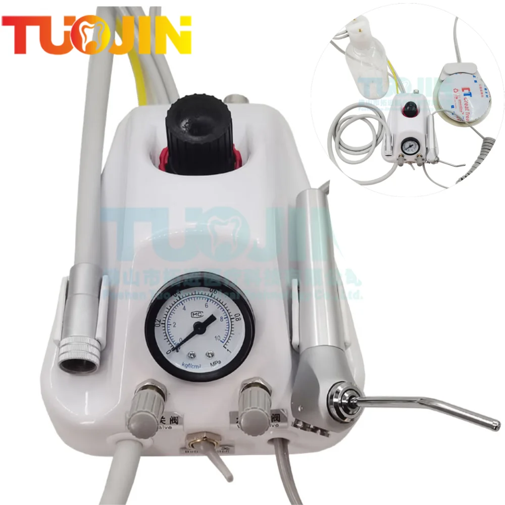 Dental Mini Portable Turbine Unit Work With Air Compressor 3 Way Syringe With1PCS Handpiece Tube Dental Lab Equipment Tools