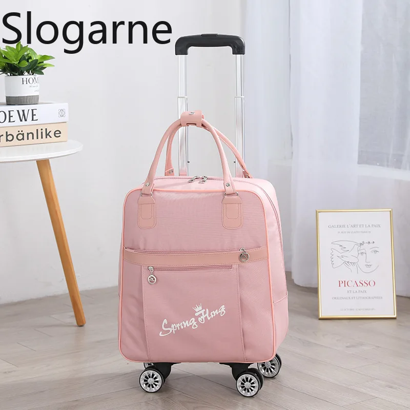 Trolley Travel Bags Universal 4 Wheels Luggage Bag Convenient Boarding Bags Waterproof Backpack Handbag Rolling Trolly Suitcase