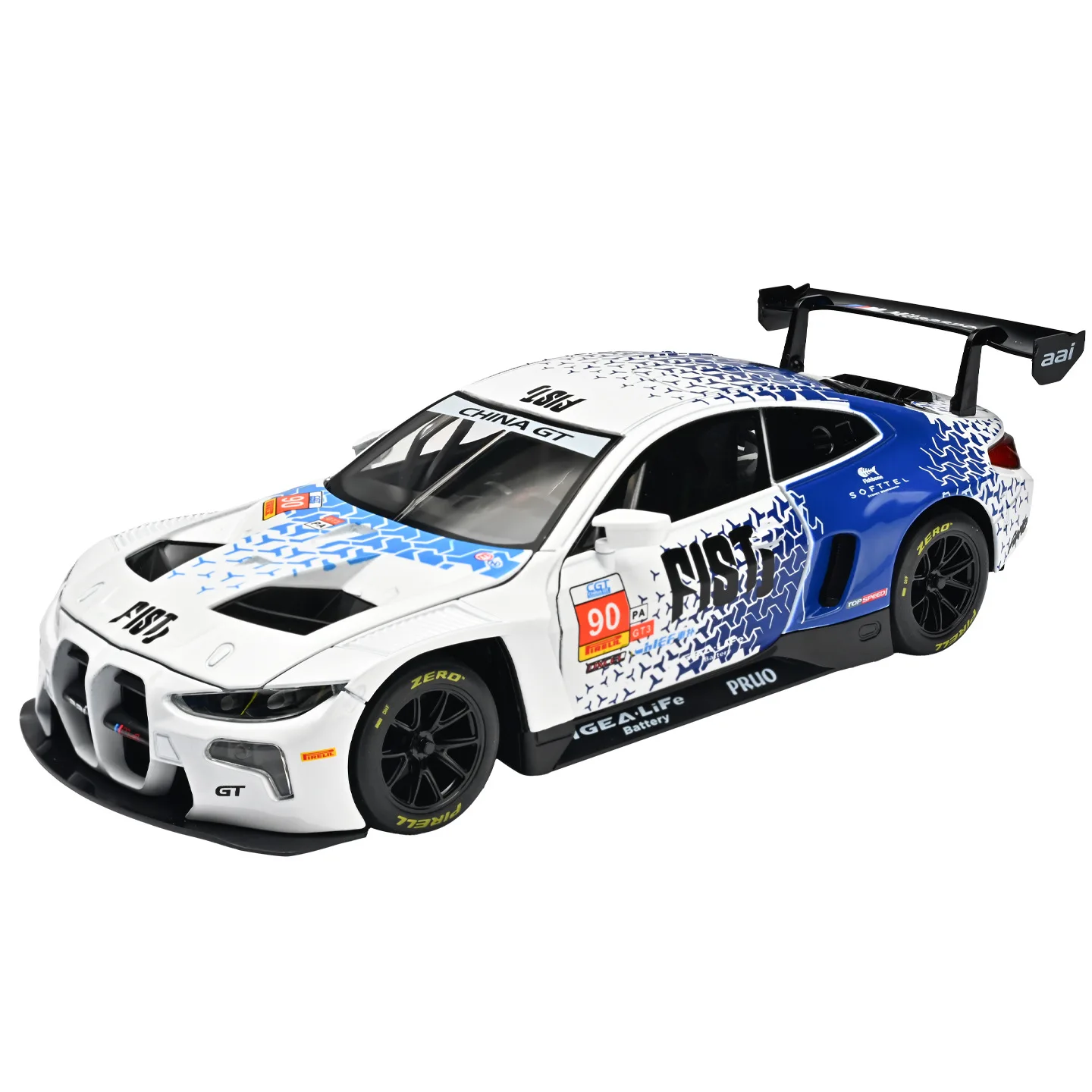 1 to 24 M4GT3 latte version alloy sports car model toy cross-border platform Alloy diacast cast car model rebound toy