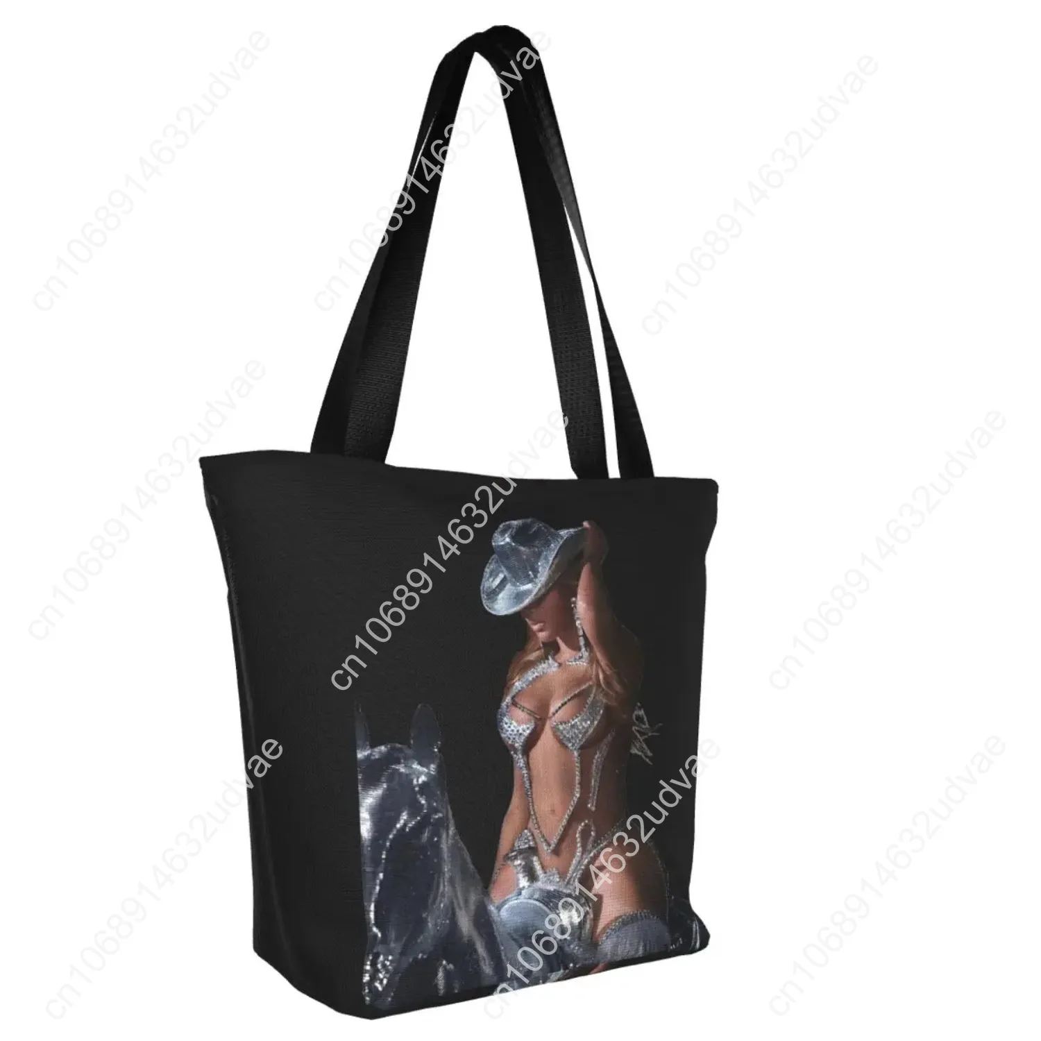 Beyonce Official Renaissance World Tour Tote Bag For Women Shoulder Bag Zipper Opening Aesthetic Merch Stylish Handbag