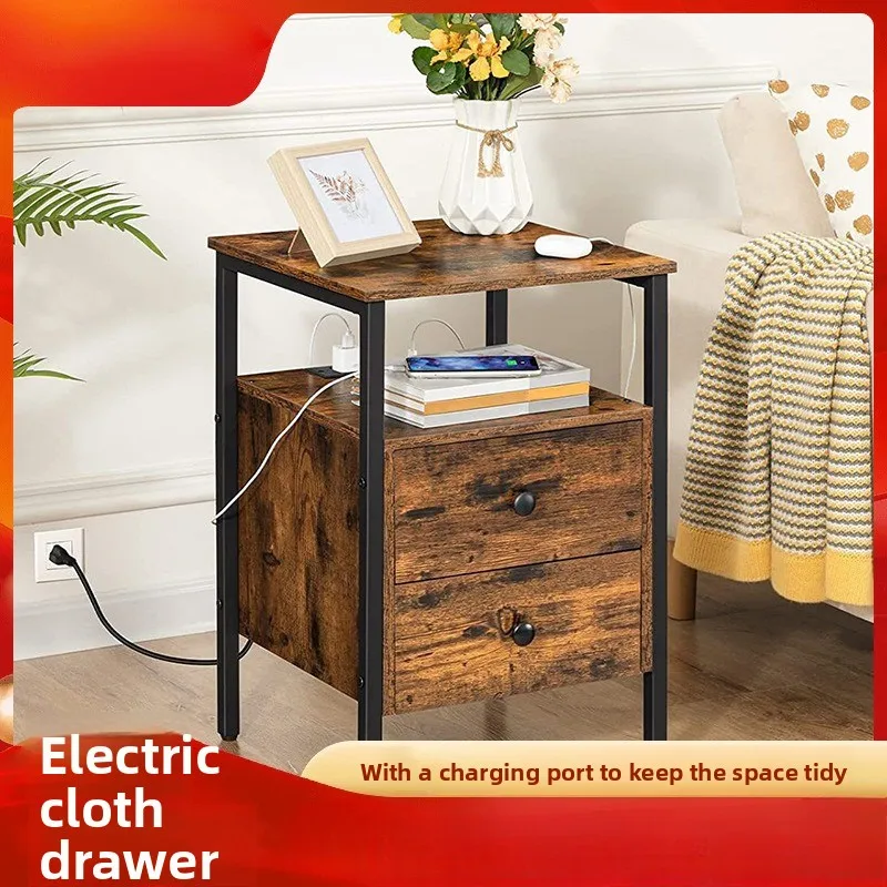 Electric cloth pumping cabinet, with charging port to make the space clean and bedside table