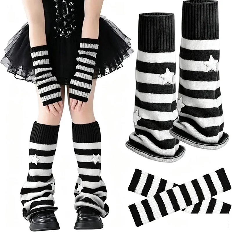 polainas-de-trico-y2k-punk-com-estrelas-goticas-harajuku-femininas-com-coracoes-reversiveis-ajuste-solto-meias-de-perna-jk-lolita-acima-do-joelho