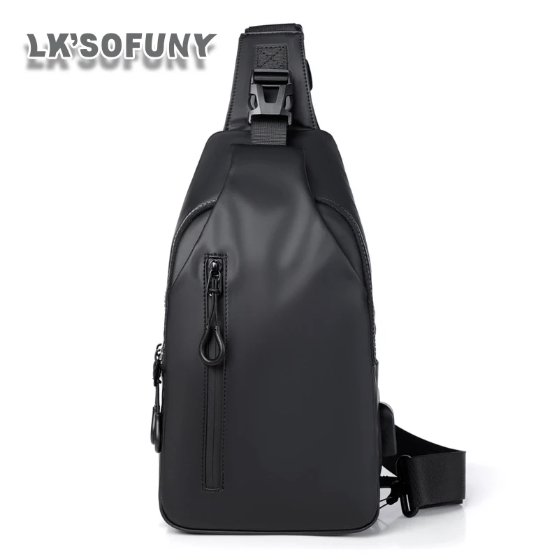 LK'SOFUNY OUTDOOR CROSSBODY BAG MEN LARGE CAPACITY CHEST BAG FASHION SLING SHOULDER BAG TRENDY