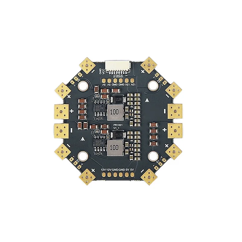 

ABZZ-For Foxeer PDB400 8S 400A PDB Dual Battery Pad 12 Hubs For RC Multirotor Airplane Helicopter FPV Long Range Drone