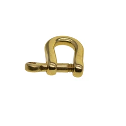 6 pcs fine Simple Solid Brass Japanese Bow D Shackle joint link connector for DIY jewelry EDC keychains Key ring lanyard