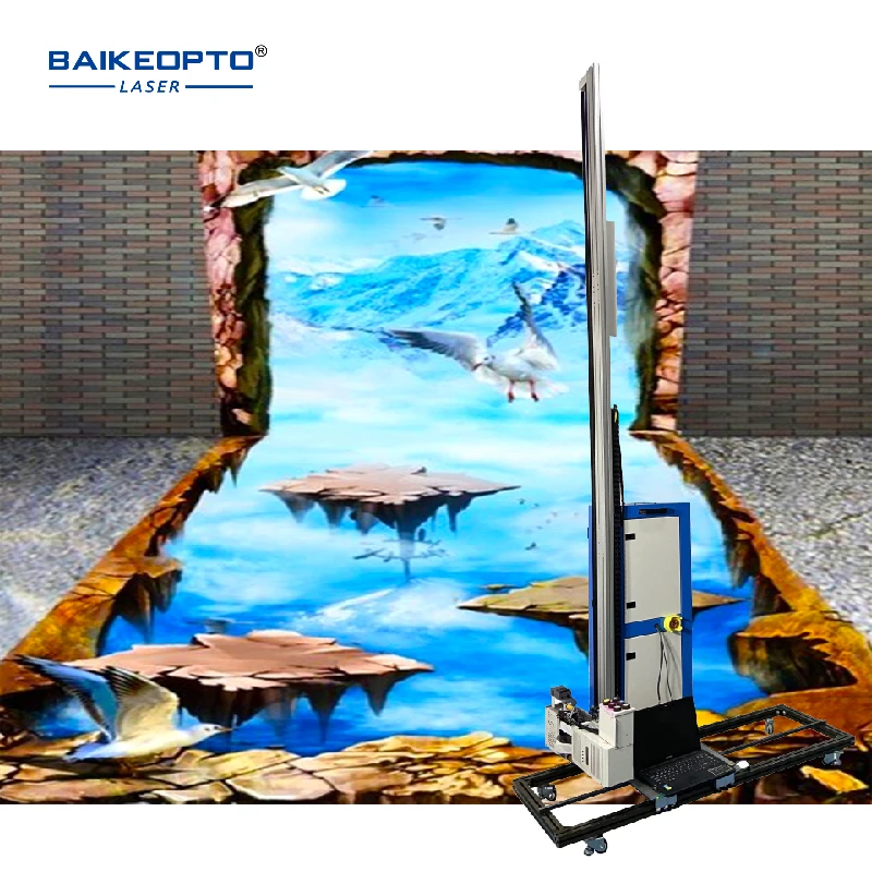 3*DX10 Wall and Floor 2 in 1 Print On Metal Ceramic Glass Inkjet Printer 3D UV Integrated Printing Machine