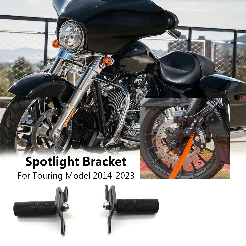 

2014-2023 2022 For Harley Touring Models Motorcycle Auxiliary Spot Light Bracket Holder Street Glide Road King CVO Road Glide