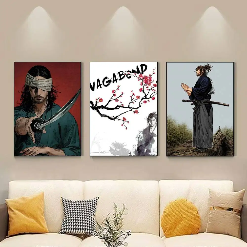 V-Vagabond Miyamoto Musashis Poster Versatile HD Waterproof Wall Art Self-Adhesive Decor for Any Space Ideal Gift