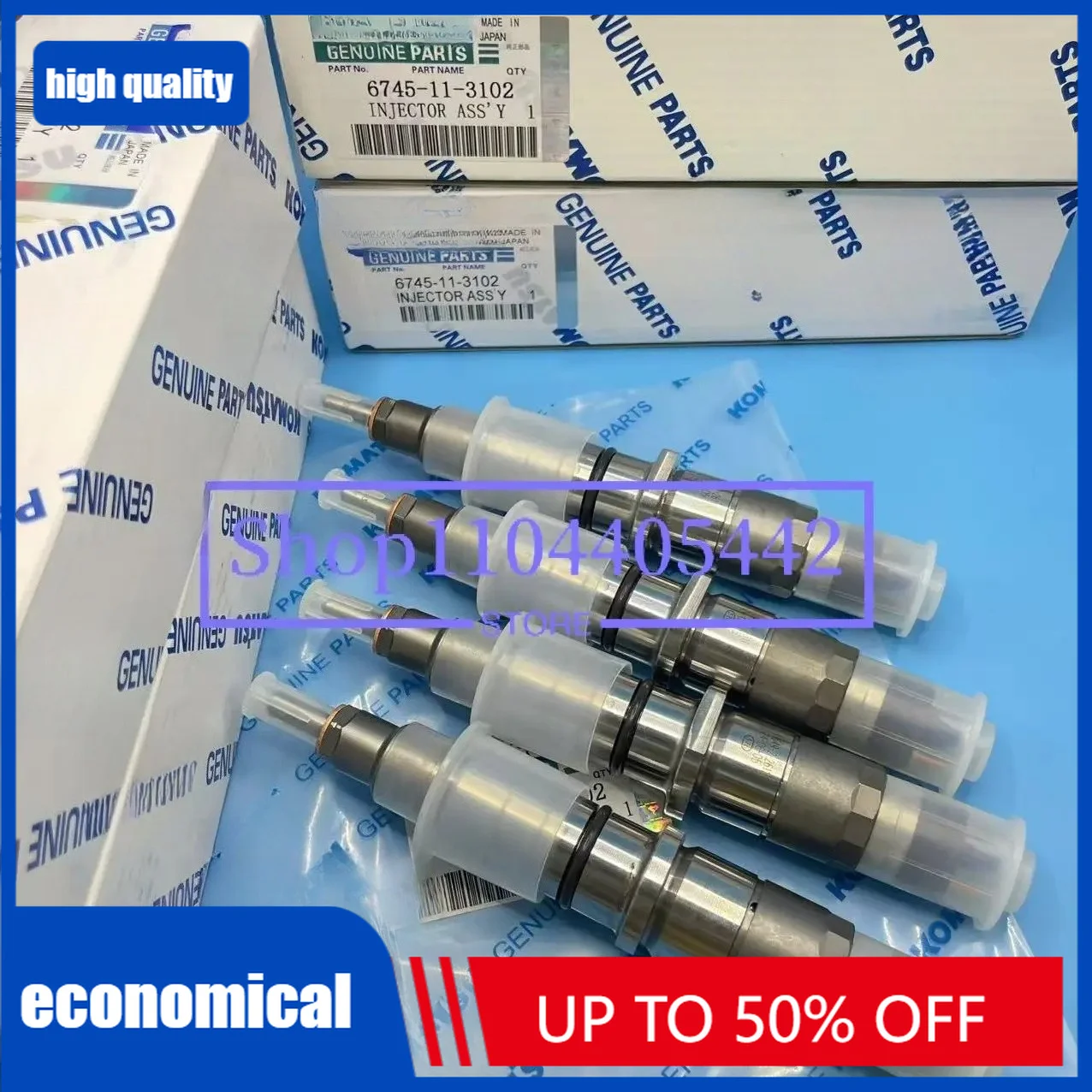 High Quality 6745-11-3102 Excavator Parts 6745113102 Original Fuel Injector for PC300-8 PC350-8