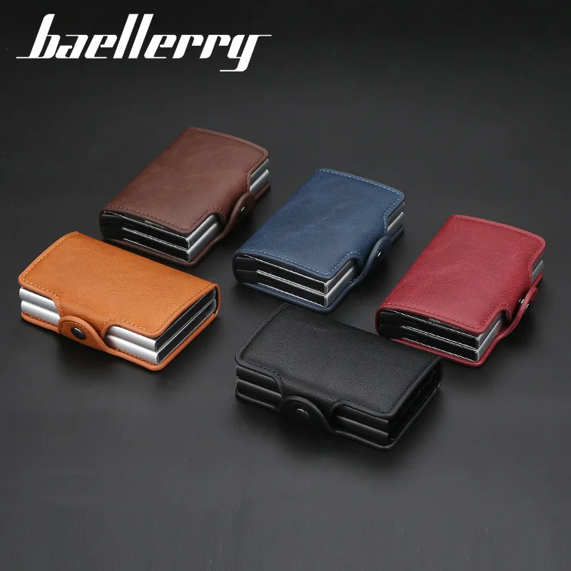 

Thin bimetallic aluminum box automatic snap card sleeve youth buckle clip