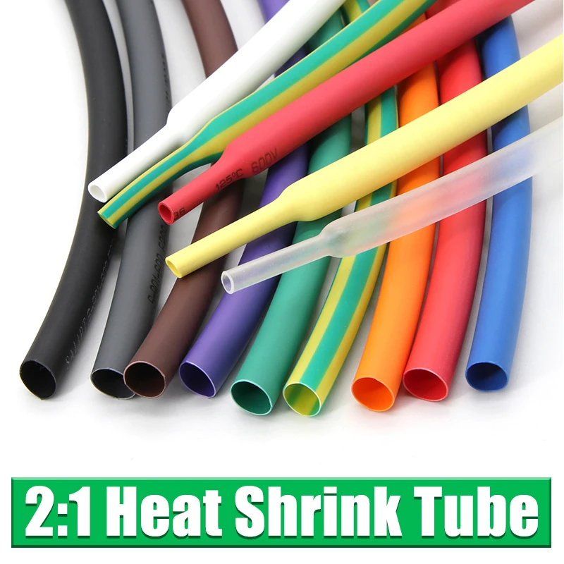 1/2/5M 2:1 Heatshrinking Tube Dia12 14 16 18 20 22 25 30 35 40 45mm Insulation Shrinkable Wrap Sleeving cable protector Tube