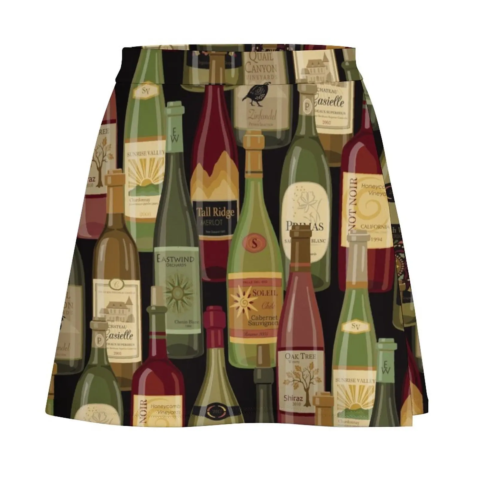 Wine Bottles Mini Skirt fairy grunge kpop skirt women 90s vintage clothes Mini Skirt