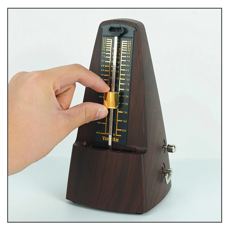 Mechanical Metronomes for Piano Guitar and Other Musical Instruments, Loud Sound, High -Wood Grain