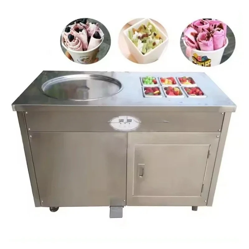 

Desktop Household Ice Fryer, Ice Cream Roll Making Machine, Deep Fried Yogurt Fruit Smoothie Machine