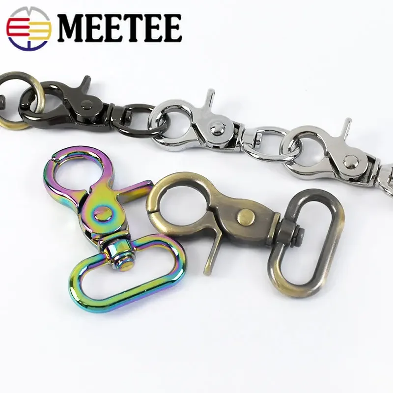 5/10 pz 20-50mm metallo fibbia aragosta borsa cinturino chiusura girevole fibbie collare di cane portachiavi moschettone grilletto gancio accessori