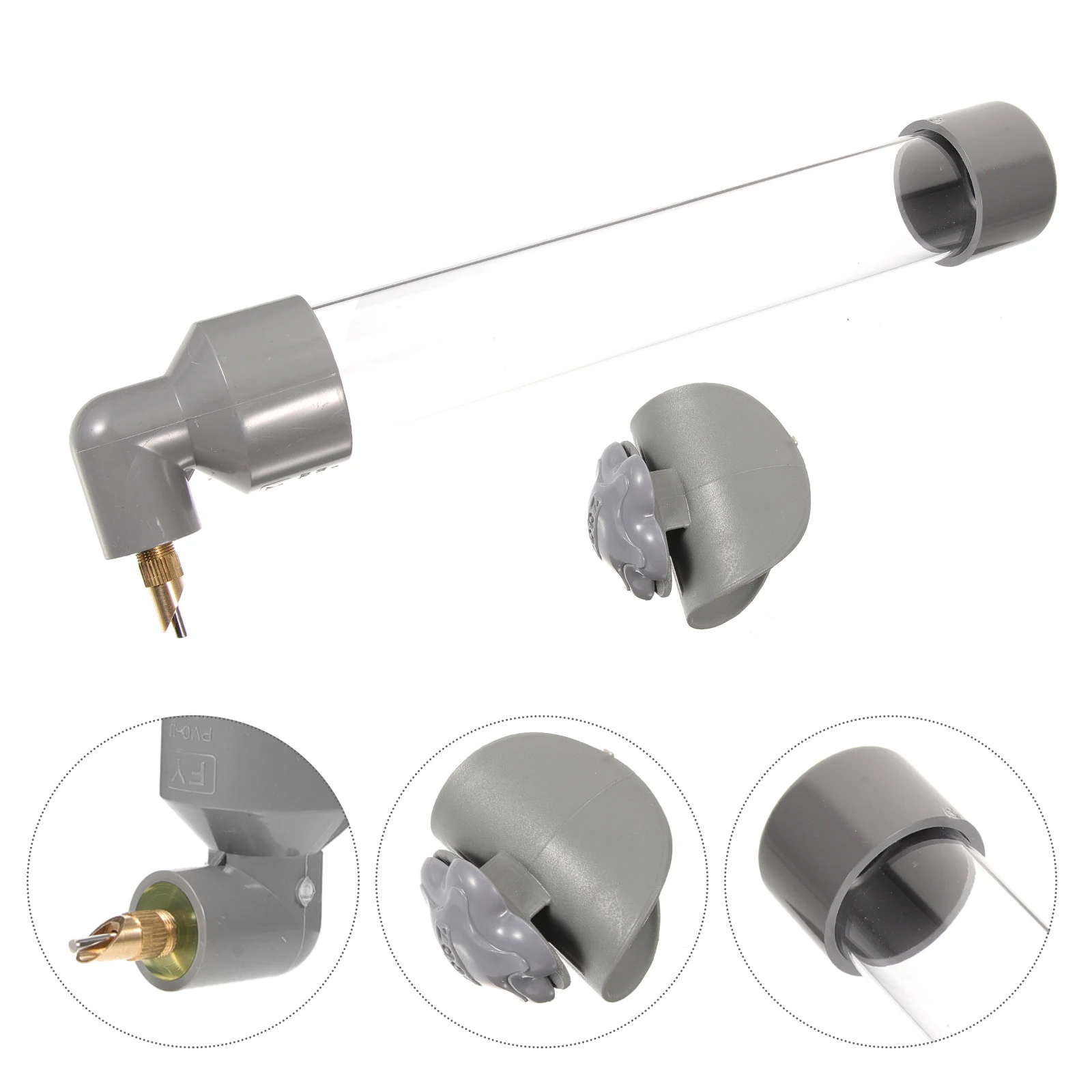 

Bird Feeder Parrot Drinking Fountain Water Station Feeders Kettle Waterer for Cage Container Light Grey Accessories
