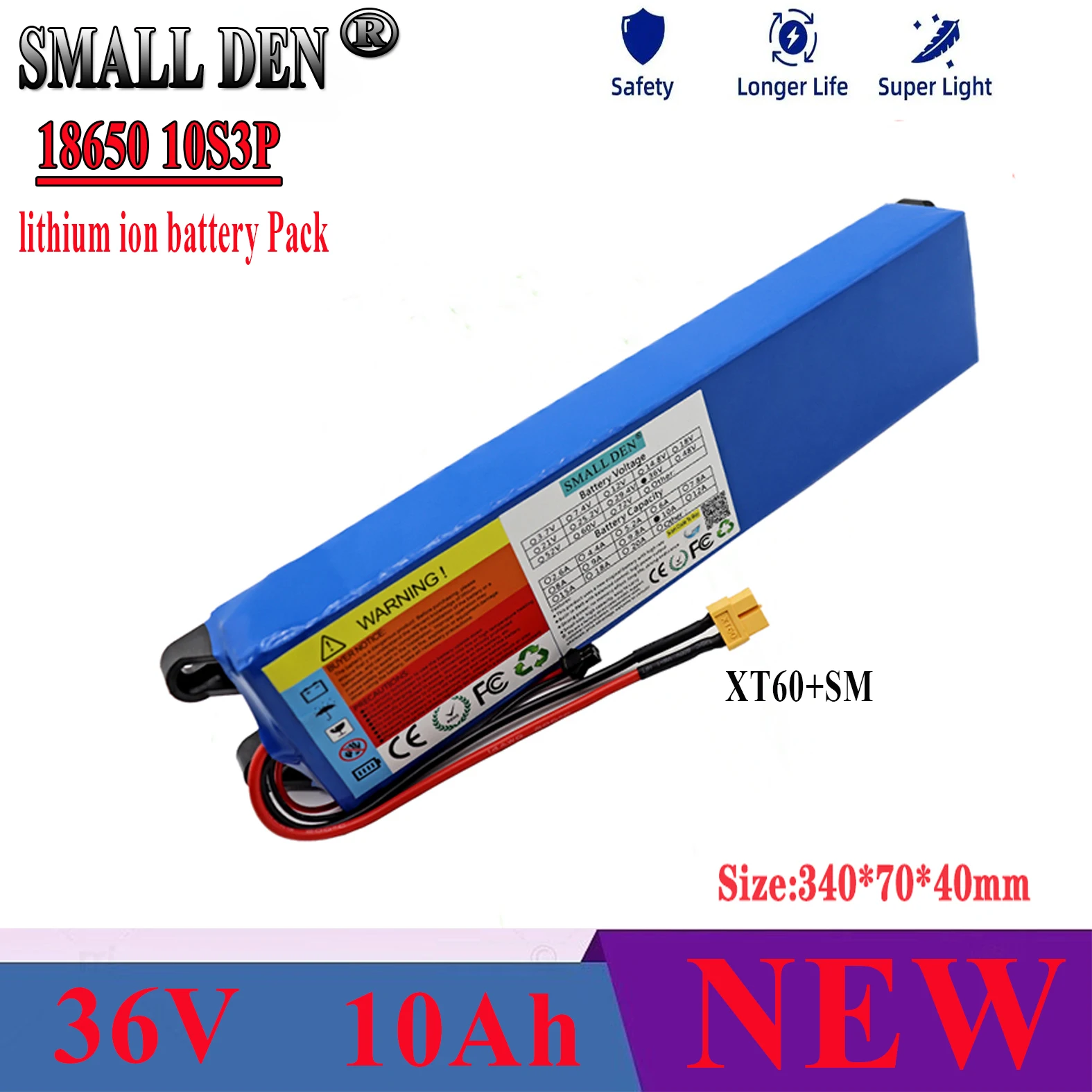 

New 36V battery, suitable for 10 s3p 36v 10ah 500w electric bike power modified bicycle electric scooter vehicle battery