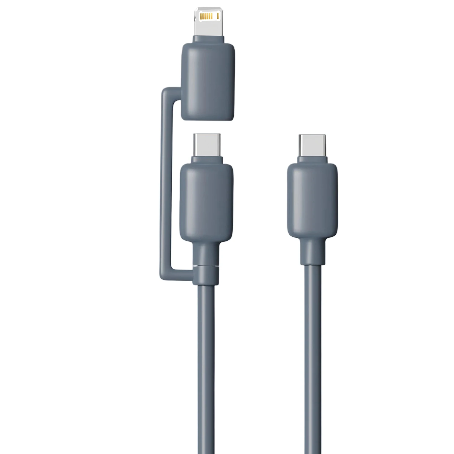 2 IN 1 PD max240W USB C to C or Type-C to L Fast Charging Data Cable For iPhone 17 16 15 14 13 12 11 Xiaomi Android PD Cable