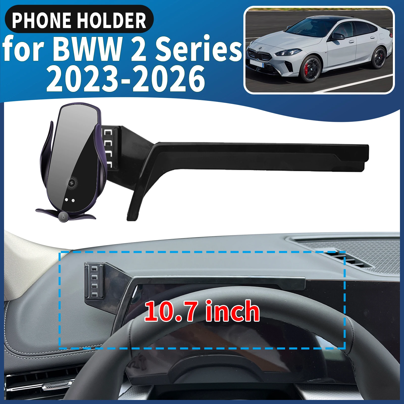 

for BWW 2 Series 2023-2026 2er 218i Active Tourer 120d Car Phone Holder Mount Vehicle-Specific GPS Navigation Easy Installation