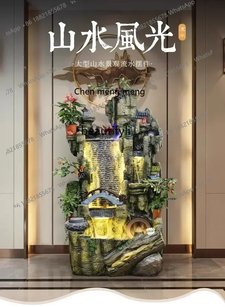 

D178 New style Rockery flowing water fountain ornament circulating water fish tank lucky feng shui wheel decorative landscape gi