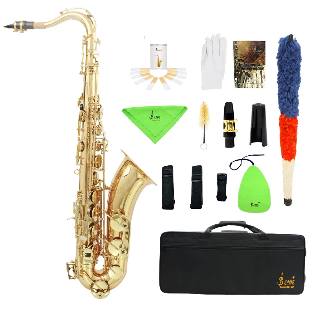 

SLADE Tenor Saxophone Brass High Quality Saxophone Music Instrument Professional Brass Woodwind Instrument with Tenor Sax Parts