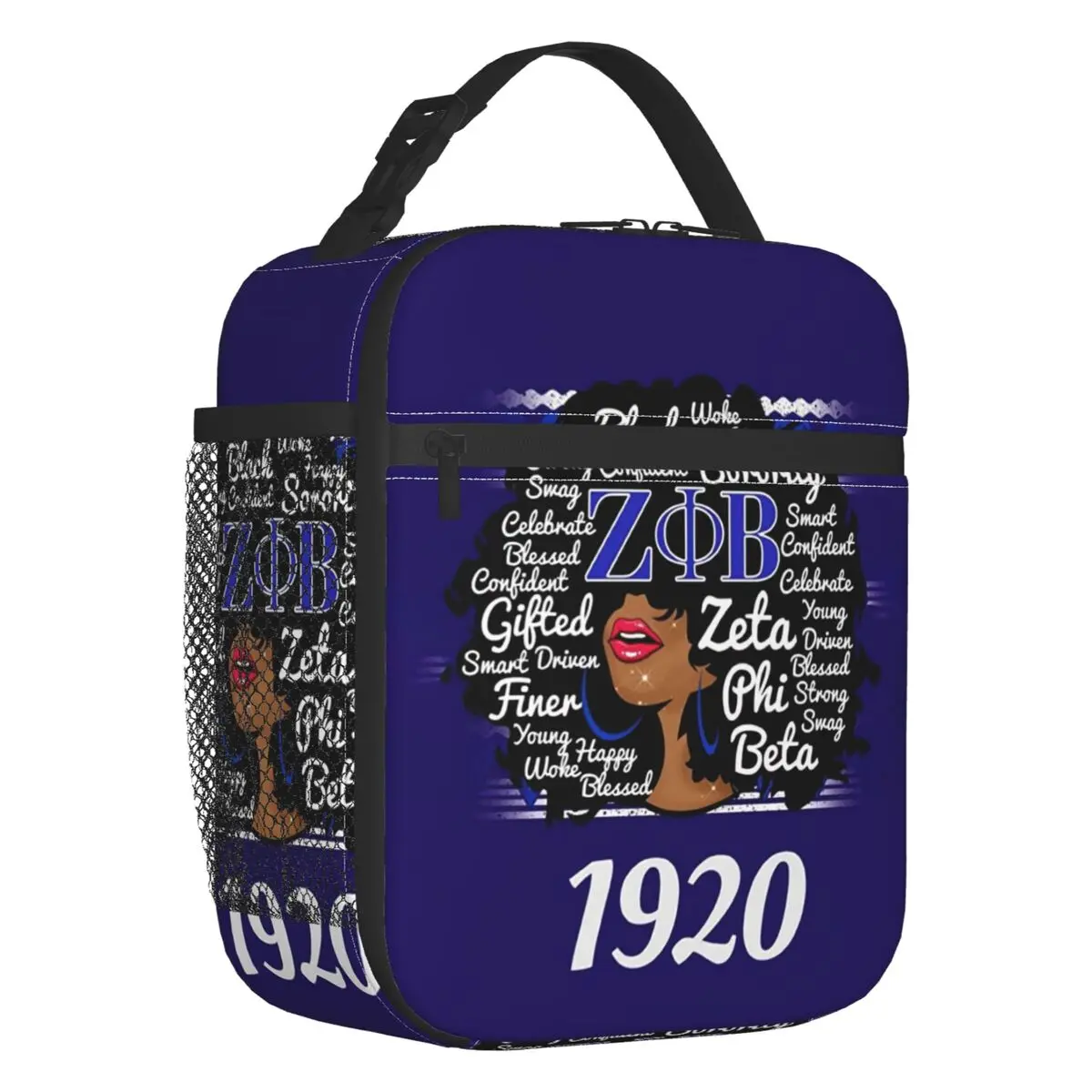 

Zeta Phi Beta Sorority Resuable Lunch Boxes Women Greek Letter 1920 Cooler Thermal Food Insulated Lunch Bag School Children