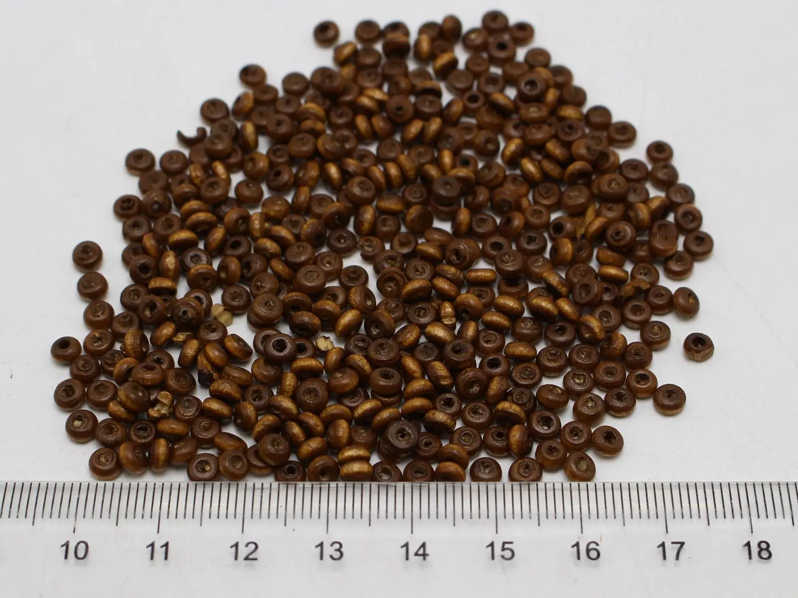 1000  Coffee 4mm Round Wood Seed Beads~Wooden