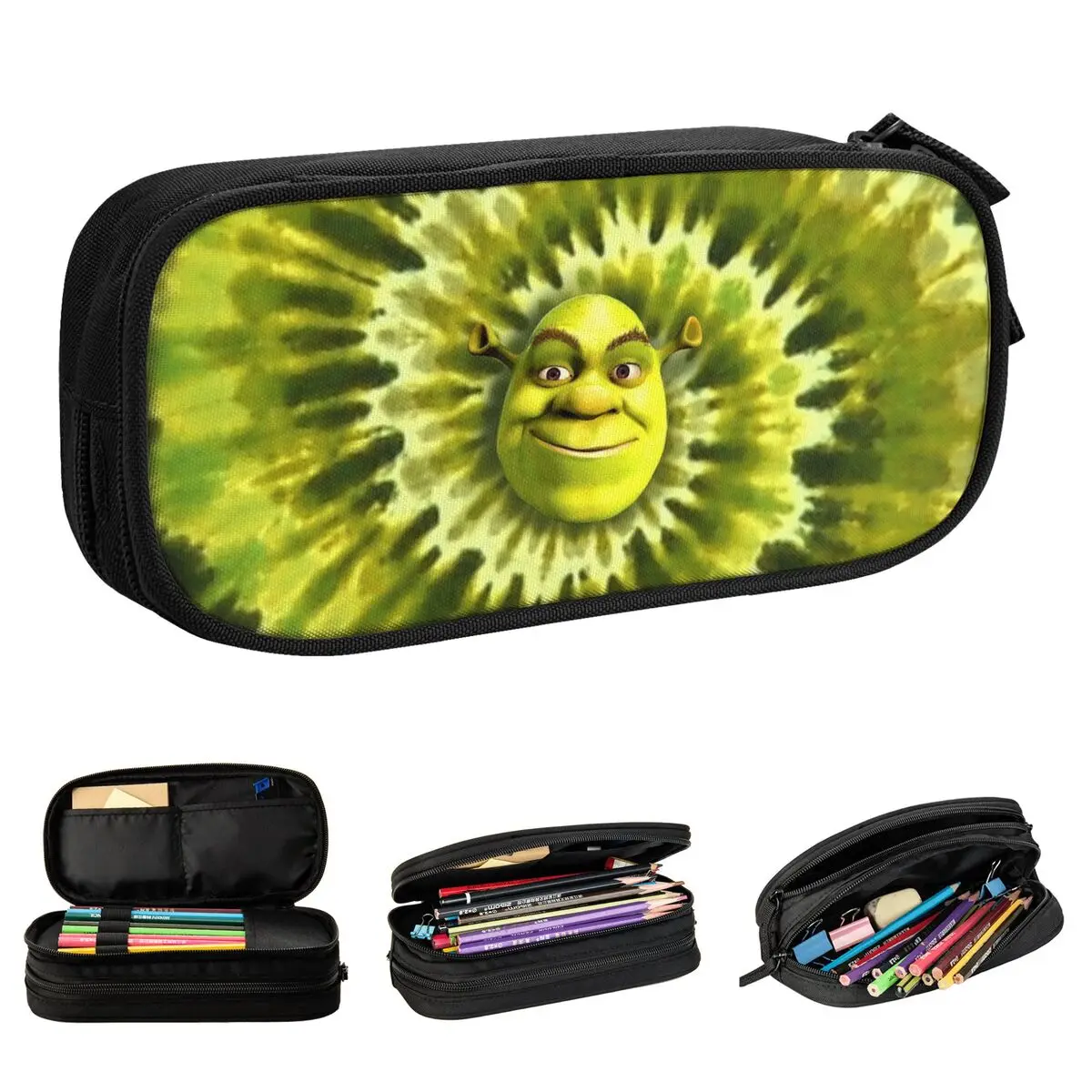 جديد Shreks التعادل صبغ مقلمة مقلمة القلم للطلاب تخزين كبير أكياس قلم رصاص مكتب مستحضرات التجميل القرطاسية
