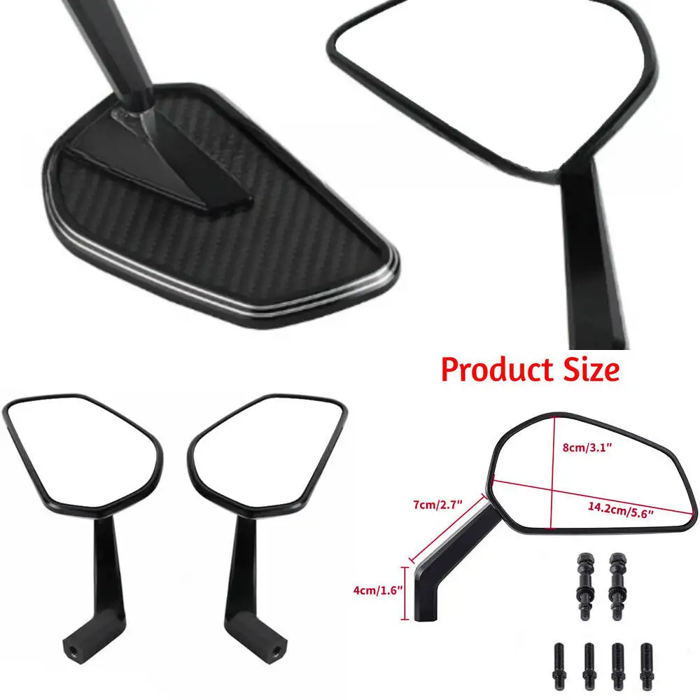 

Mirrors E-Bike Racer Universal Cafe Scooter Rearview Mirrors Motorcycle Adjustable For Harley Davidson 883 Touring Side Mirror