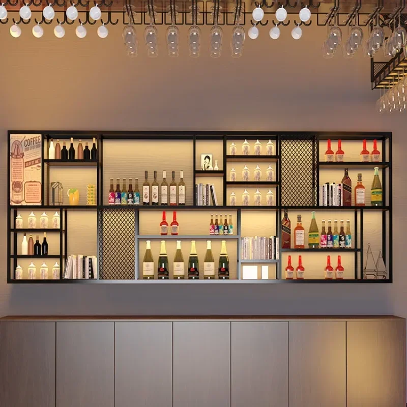 

Wine Cabinet Living Room Whiskey Display Mobile Bar Column Events Minimalist Furniture Bottle Rack Gabinete Showcase Beverage