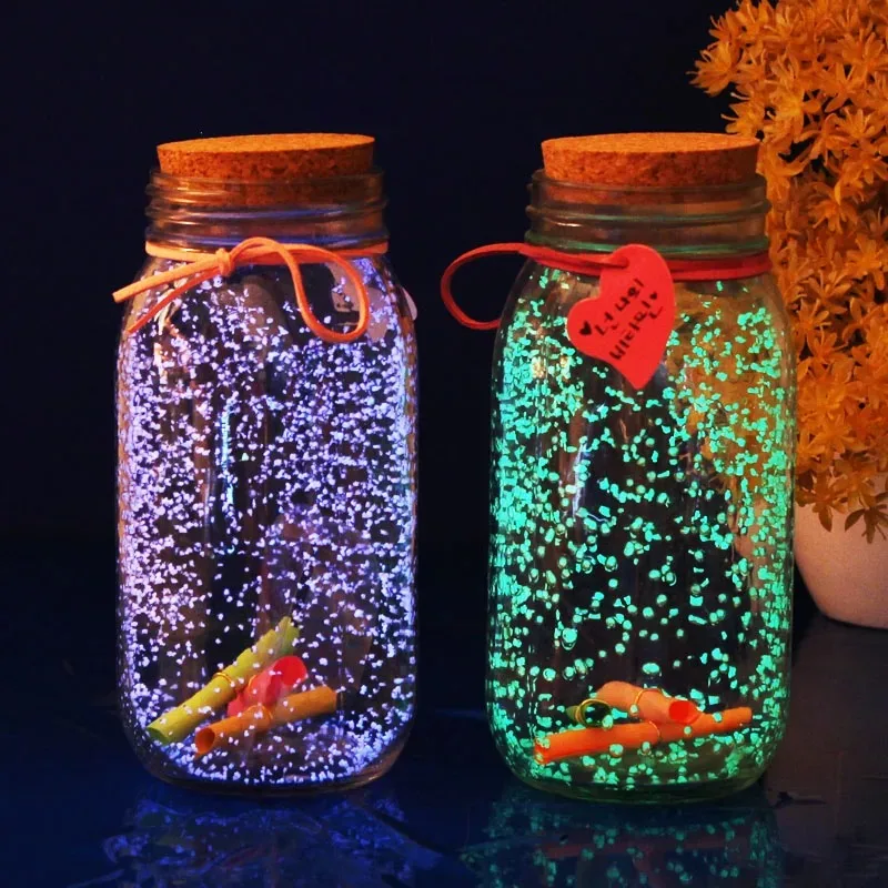 100g Bulk Luminous Particles Sand Ultra-bright Glow in Dark for Home Christmas Decor DIY Starlit/Wishing Bottle Long-lasting